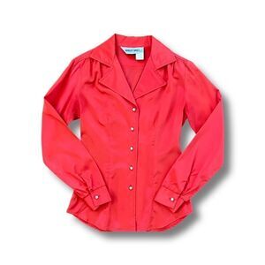 Vintage Sunday Times 70’s Red Blouse
